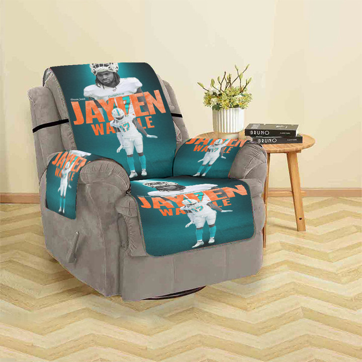 Miami Dolphins Jaylen Waddle4 Sofa Protector Slip Cover