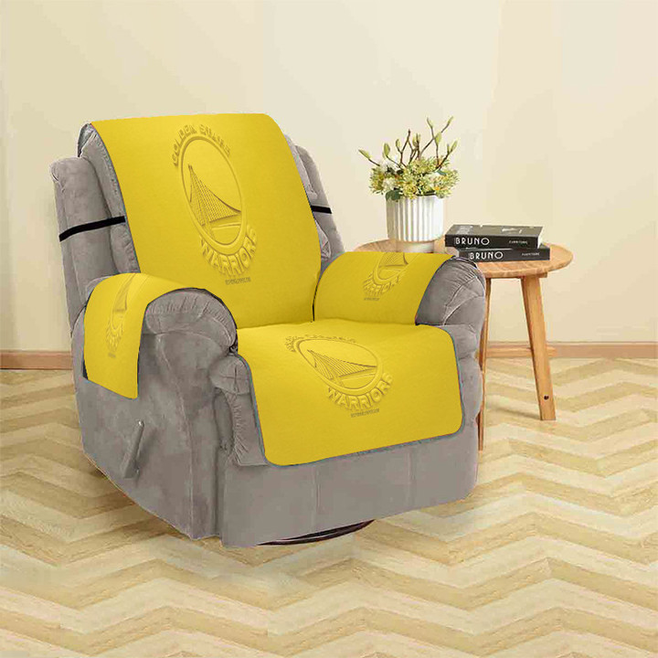 Golden State Warriors Emblem Texture5 Yellow Sofa Protector Slip Cover