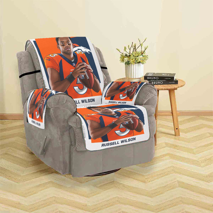 Denver Broncos Russell Wilson1 Sofa Protector Slip Cover