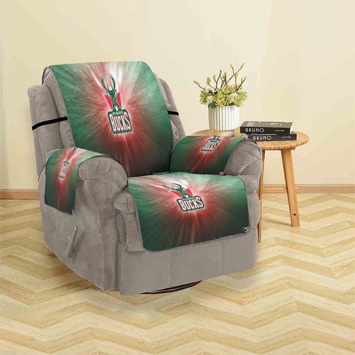 Milwaukee Bucks Emblem v21 Sofa Protector Slip Cover