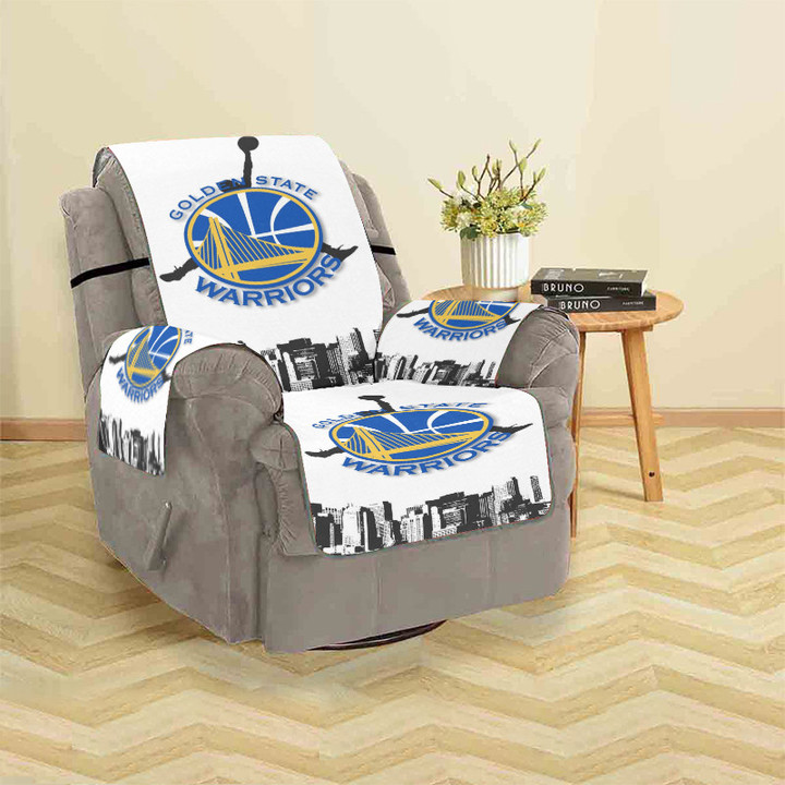Golden State Warriors Emblem City Sofa Protector Slip Cover