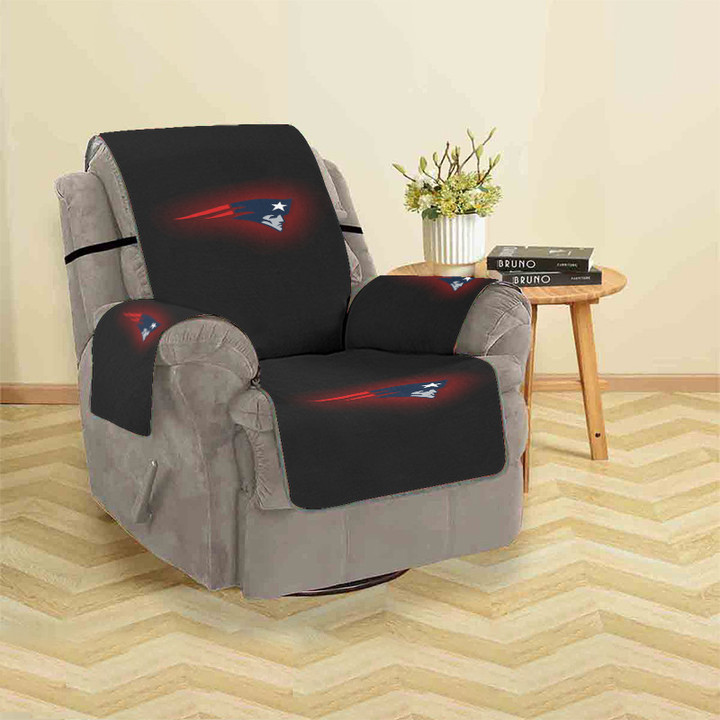 New England Patriots Red Black Sofa Protector Slip Cover