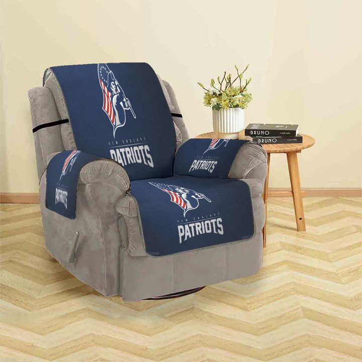 New England Patriots Pat Holding Flag Sofa Protector Slip Cover
