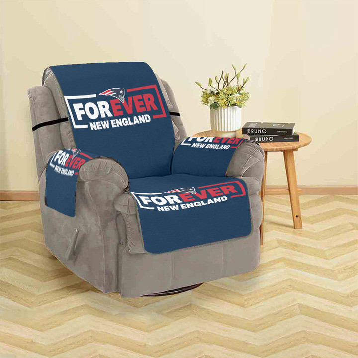 New England Patriots Forever Logo Blue Sofa Protector Slip Cover