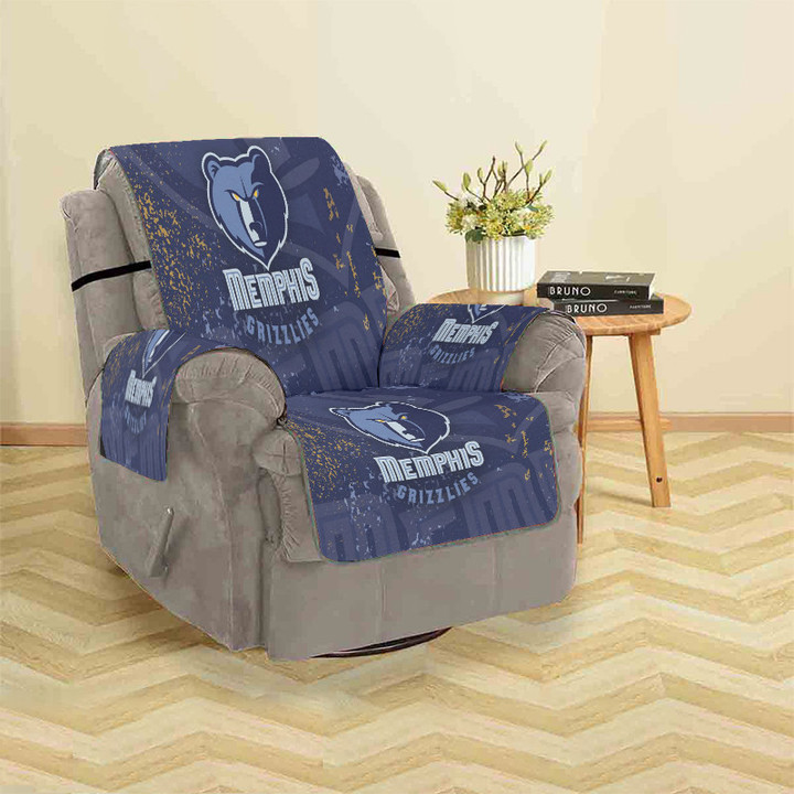 Memphis Grizzlies Emblem v4 Sofa Protector Slip Cover
