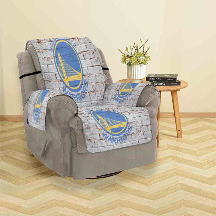 Golden State Warriors Emblem On The Wall2 Sofa Protector Slip Cover