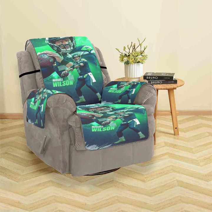 Seattle Seahawks Russell Wilson4 Sofa Protector Slip Cover