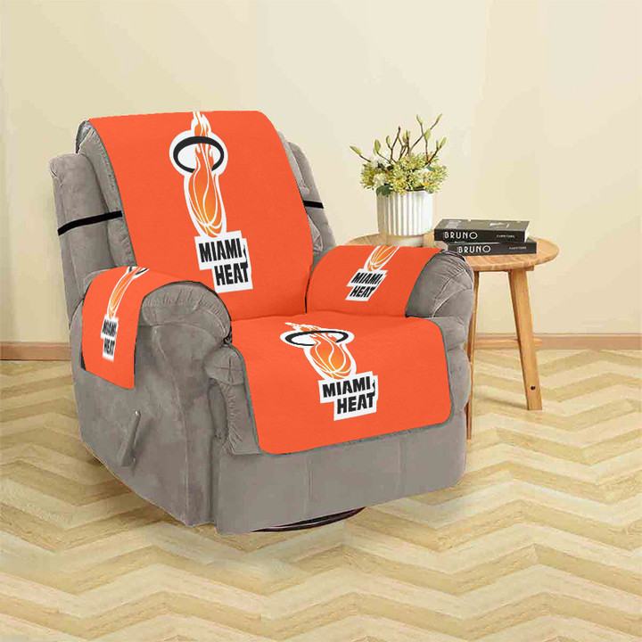 Miami Heat Orange1 Sofa Protector Slip Cover