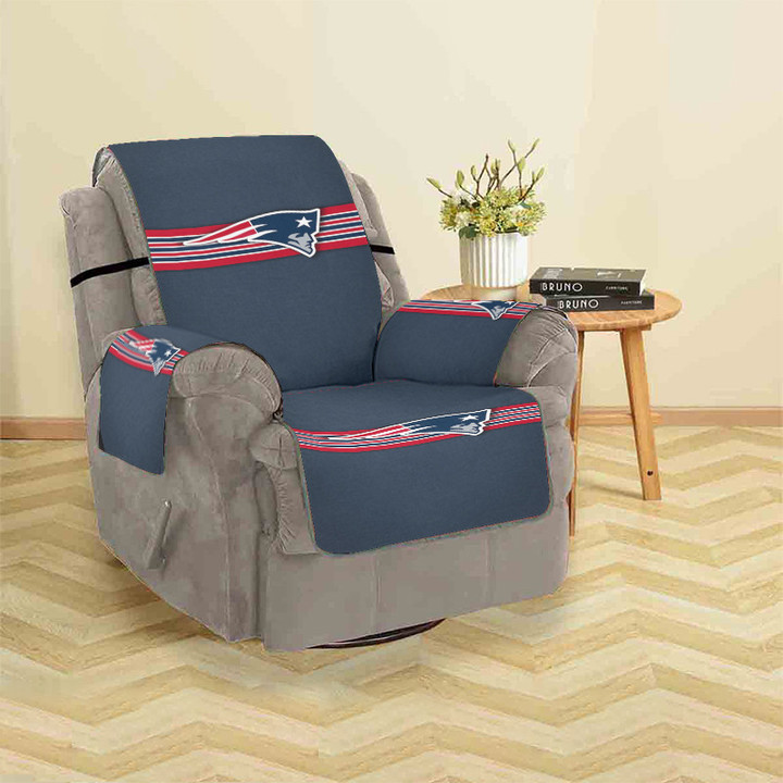 New England Patriots Red Line Navy Sofa Protector Slip Cover