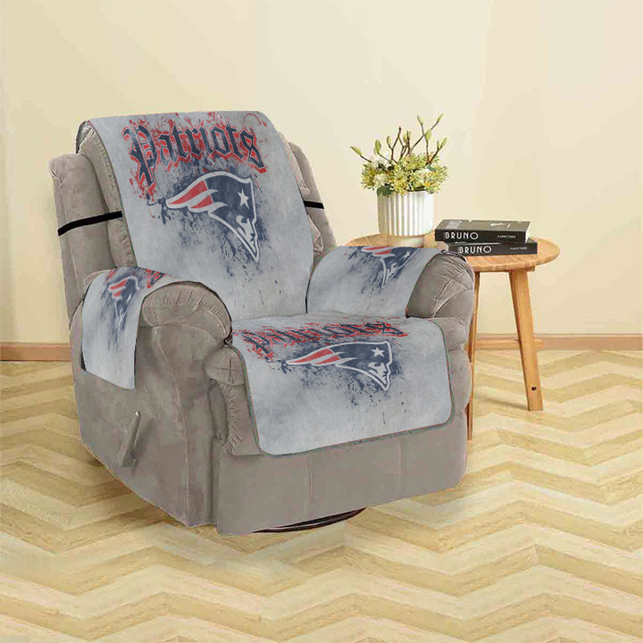 New England Patriots Painting Gray Background Sofa Protector Slip Cover