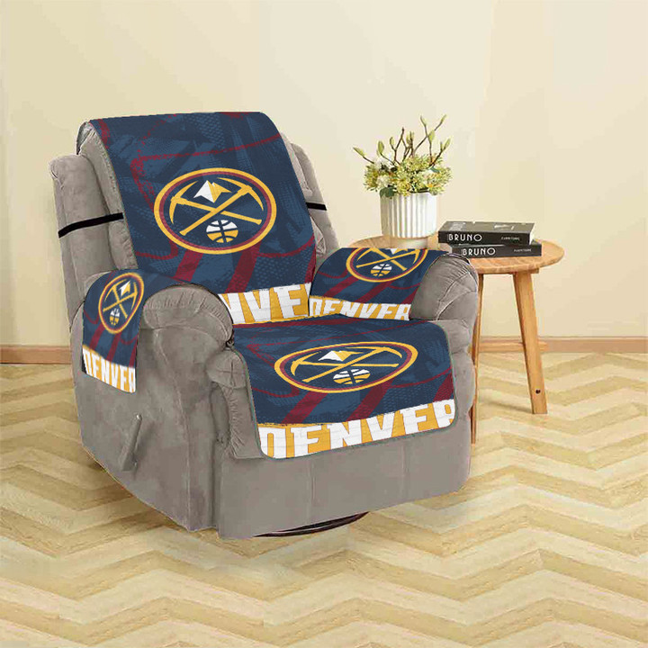 Denver Nuggets Yellow Blue Red Sofa Protector Slip Cover