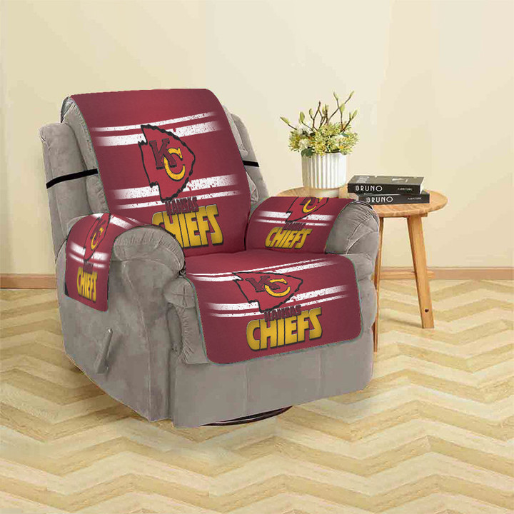 Kansas City Chiefs Emblem v1 Sofa Protector Slip Cover