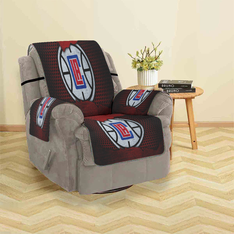 Los Angeles Clippers Metal Texture Sofa Protector Slip Cover