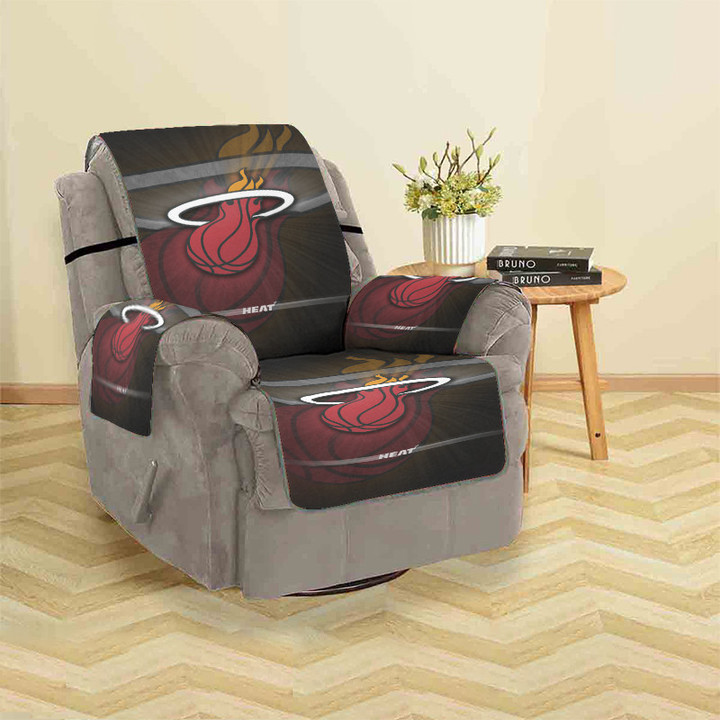 Miami Heat Red Black2 Sofa Protector Slip Cover