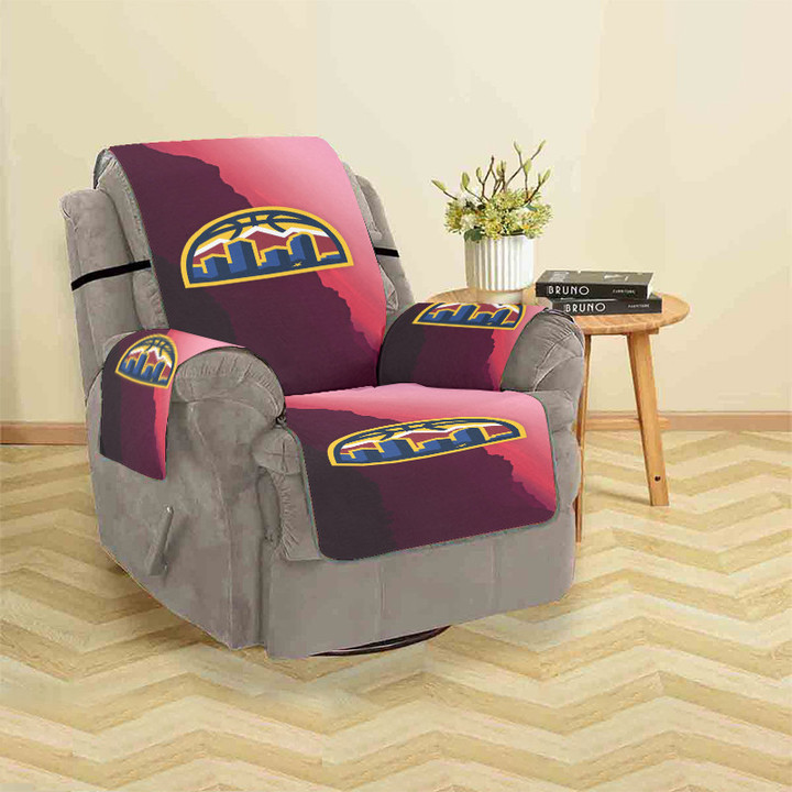 Denver Nuggets Pink Purple Sofa Protector Slip Cover