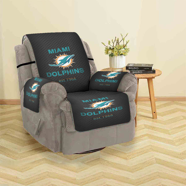 Miami Dolphins Logo Sofa Protector Slip Cover