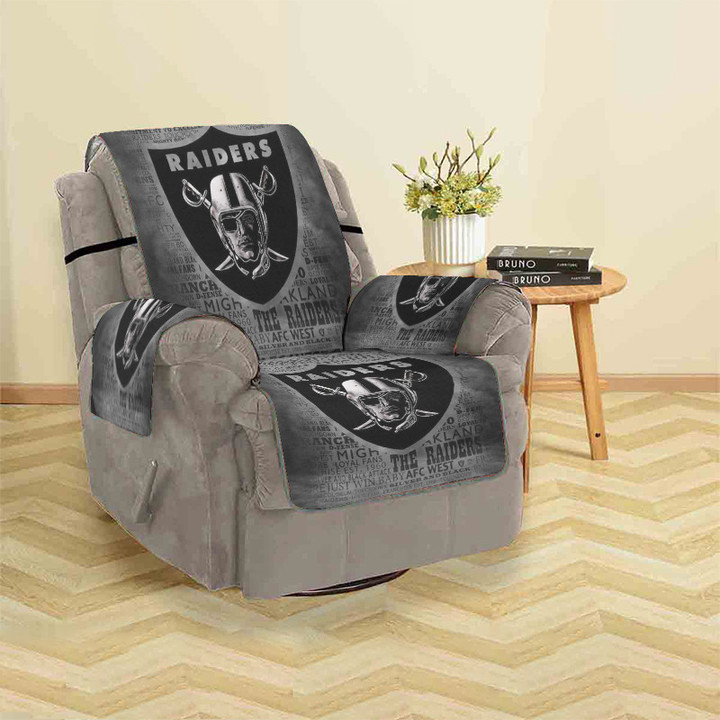 Las Vegas Raiders Logo Art Text Sofa Protector Slip Cover