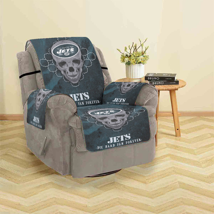 New York Jets Skull v41 Sofa Protector Slip Cover