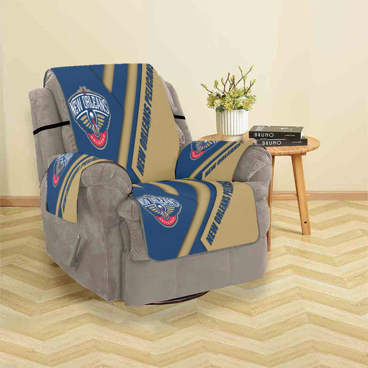 New Orleans Pelicans Emblem v17 Sofa Protector Slip Cover