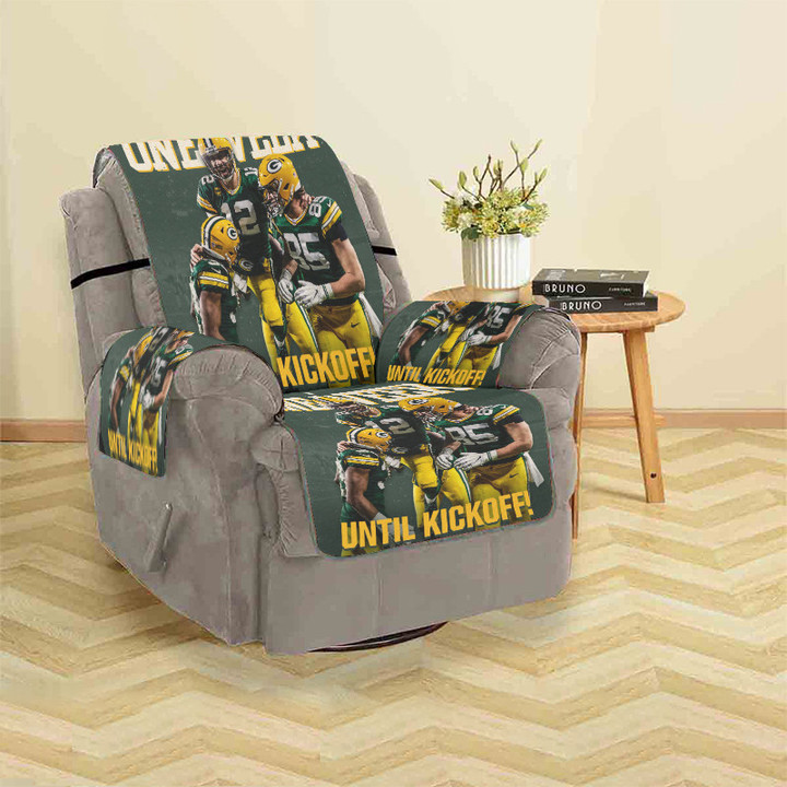 Green Bay Packers Player Team One Week Until Kickoff Sofa Protector Slip Cover