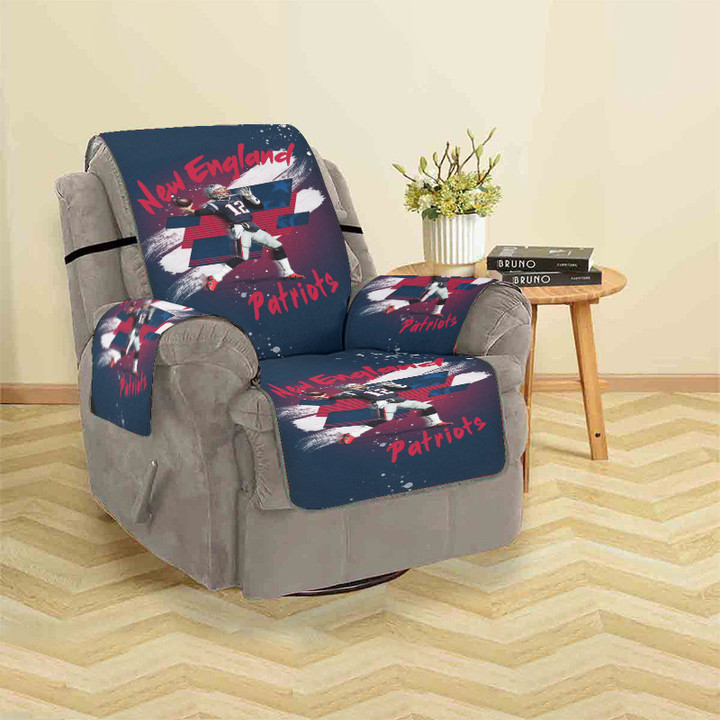 New England Patriots Players Throwing Sofa Protector Slip Cover
