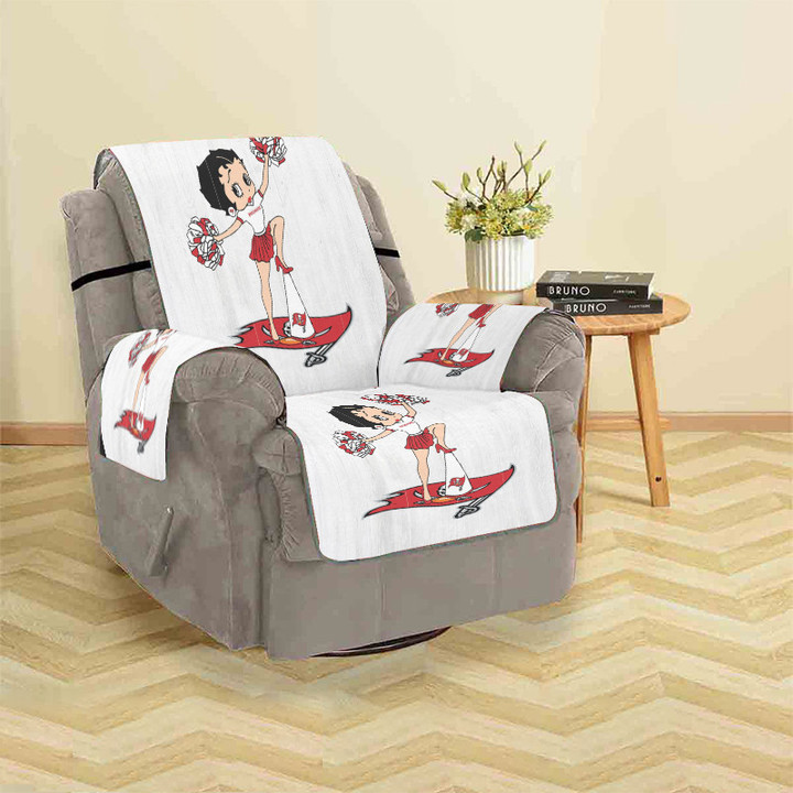 Tampa Bay Buccaneers Betty Boop v35 Sofa Protector Slip Cover
