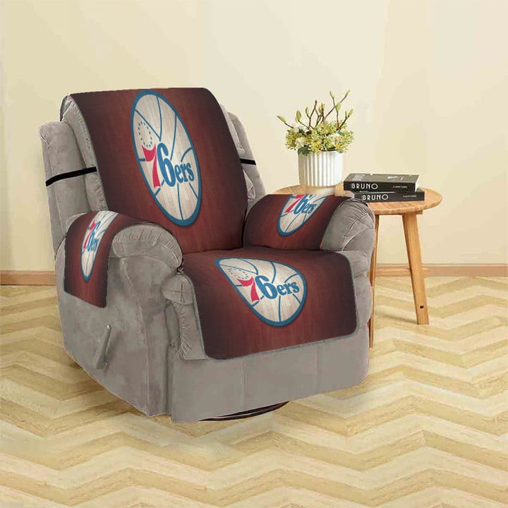 Philadelphia 76ers Red Wood Sofa Protector Slip Cover