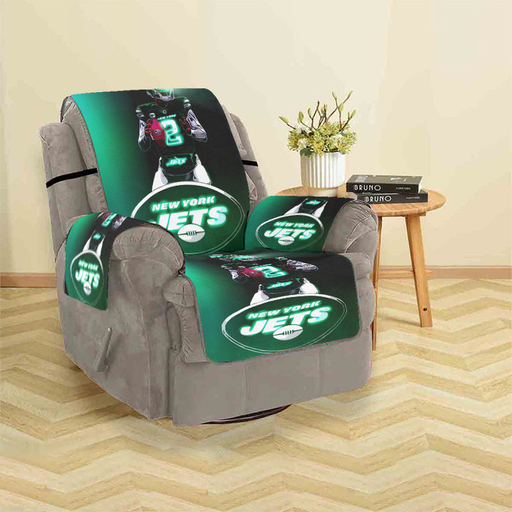 New York Jets 02 Zach Wilson v50 Sofa Protector Slip Cover
