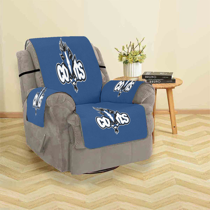 Indianapolis Colts Horse Blue Sofa Protector Slip Cover