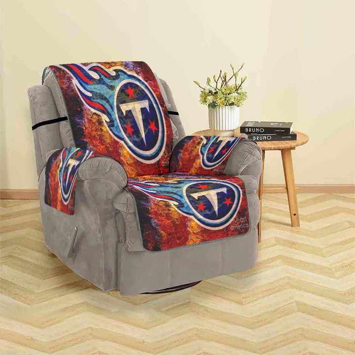 Tennessee Titans Emblem v19 Sofa Protector Slip Cover