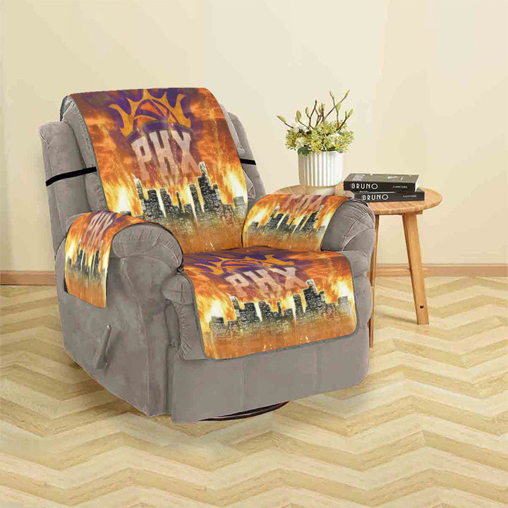 Phoenix Suns Emblem City Fire Sofa Protector Slip Cover