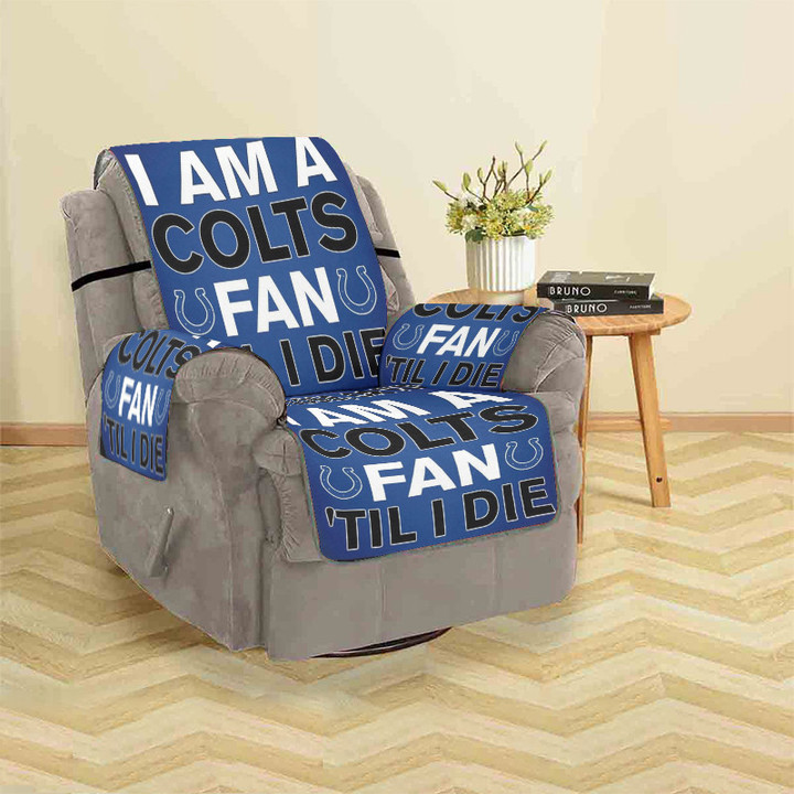Indianapolis Colts I Am A Colts Fan Sofa Protector Slip Cover