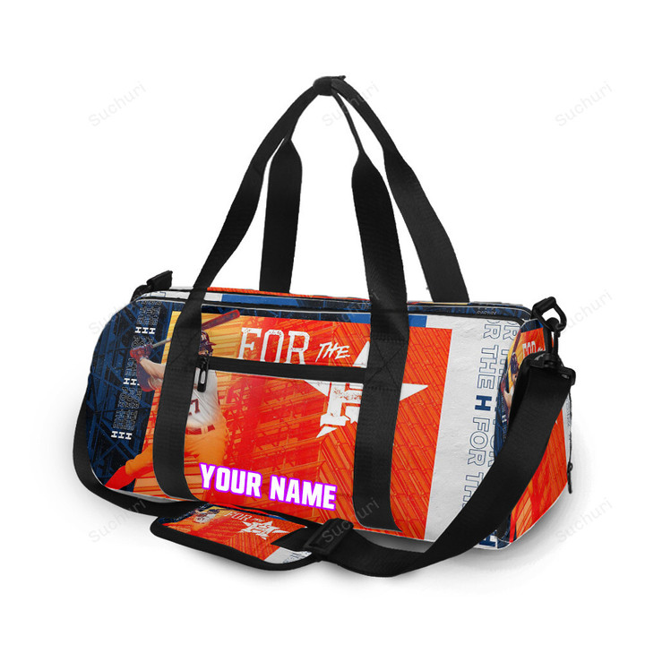 Houston Astros Jose Altuve 27 v6 Personalized Name Travel Bag Gym Bag