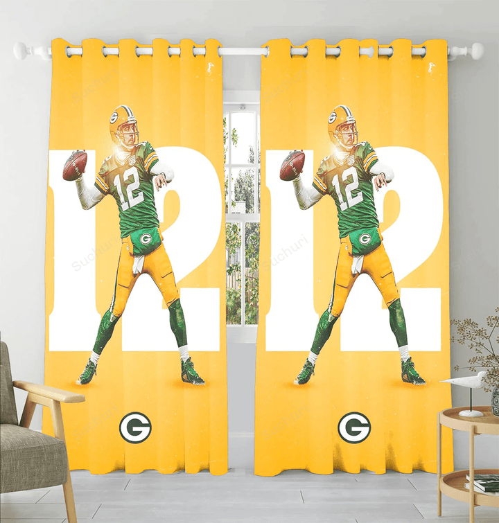 Green Bay Packers Aaron Rodgers V11 Window Curtain For Fans