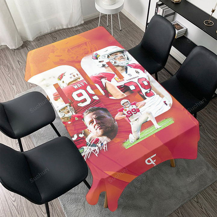 Arizona Cardinals JJ Watt1 Gift For Fan 3D Full Printing Tablecloth