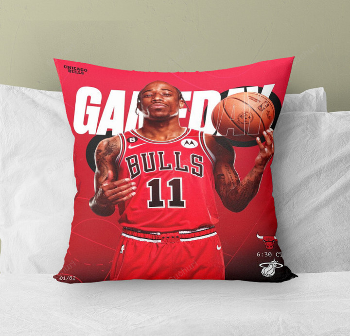 Chicago Bulls 11 DeMar DeRozen d1 3D All Over Print 2 Pieces Pillow Covers