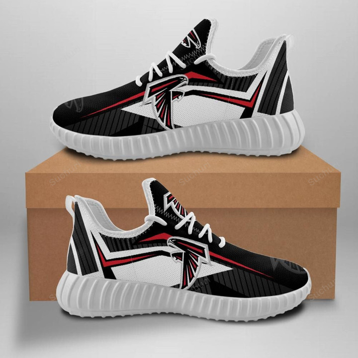 Atlanta Falcons Black White Yeezy Boost Sneakers