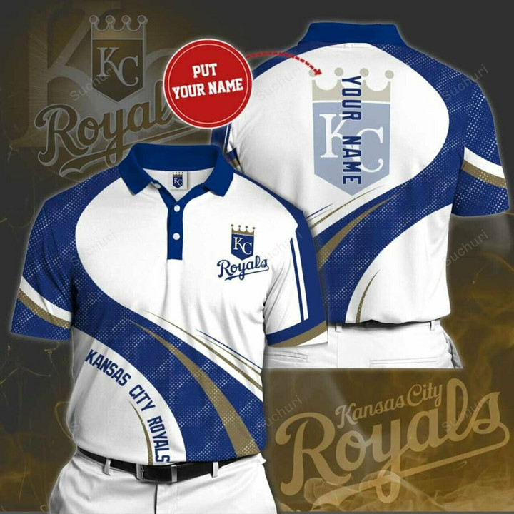 Kansas City Royals Custom Name Polo Shirt V4