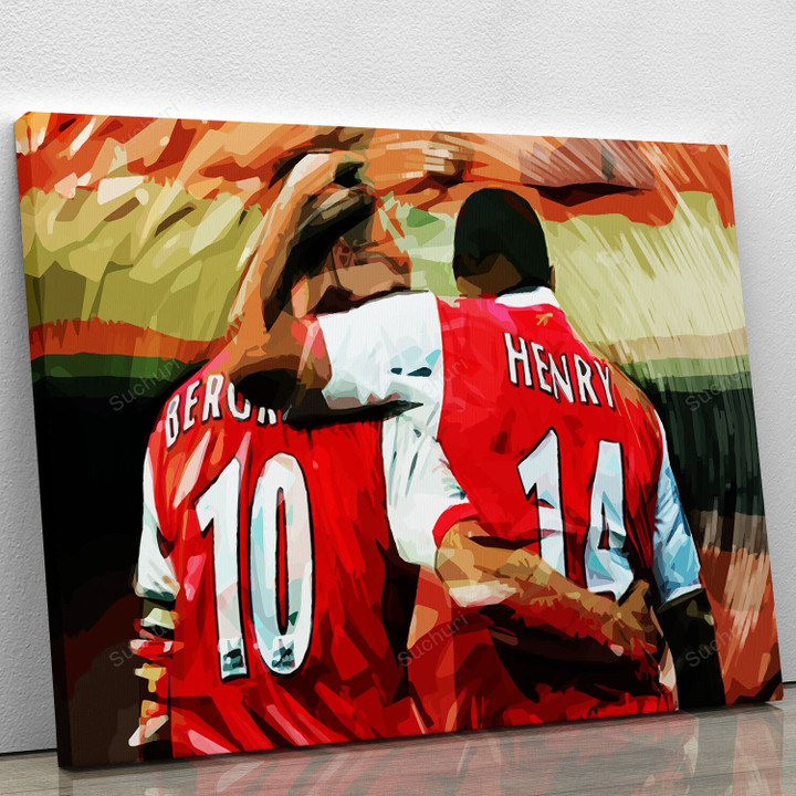 Dennis Bergkamp and Thierry Henry Canvas Print or Poster 6550