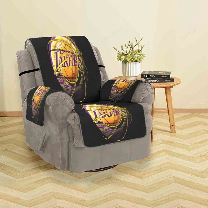 Los Angeles Lakers Emblem v19 Sofa Protector Slip Cover