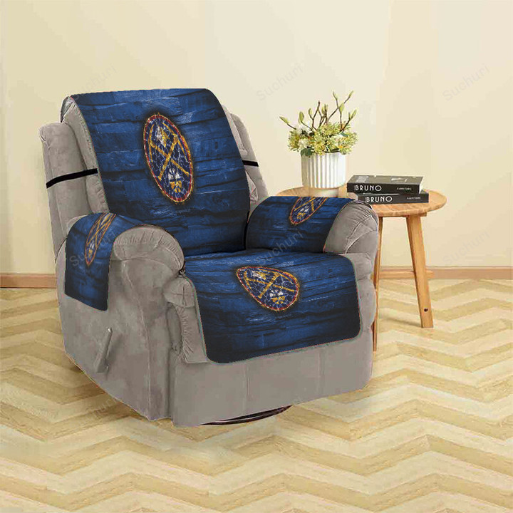 Denver Nuggets Lava Navy Wood Sofa Protector Slip Cover