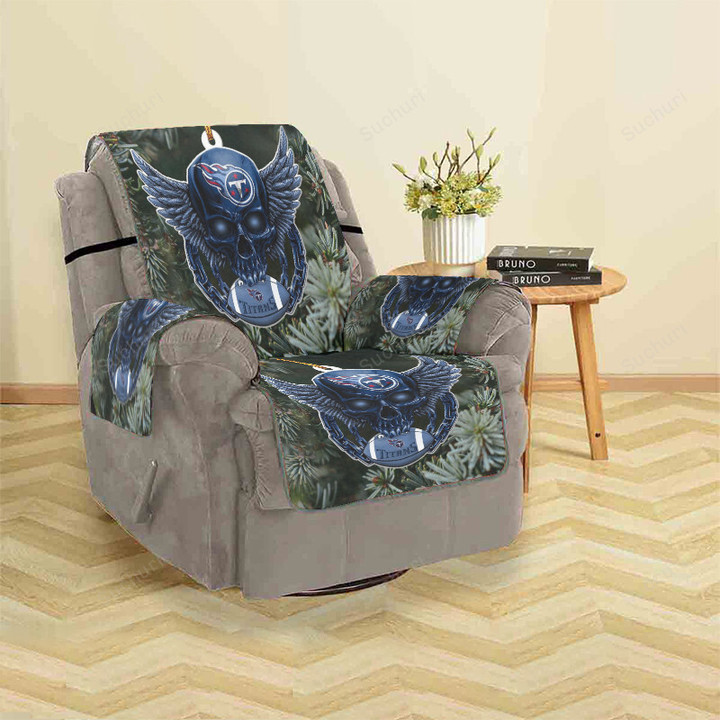 Tennessee Titans Skull v27 Sofa Protector Slip Cover