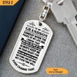 To My Grandson Someday When The Pages Of My Life End Dog Tag Keychain And Necklace