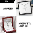 To My Son Gift From Mom/ Dad Stainless Steel Cross Necklace With Message Card