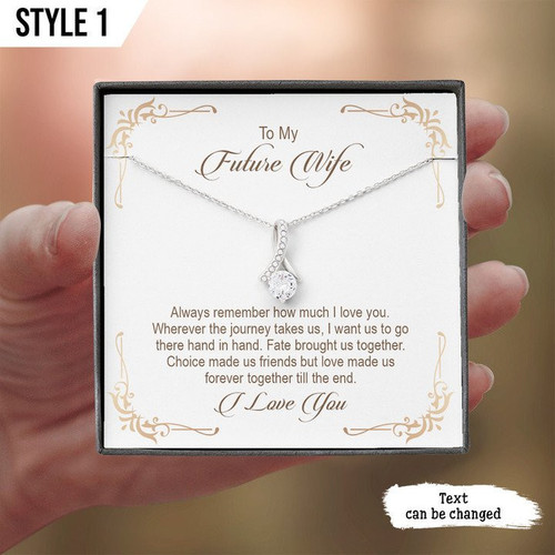To My Future Wife Gift For Wife Gift For Girlfriend - Necklace With Message Card