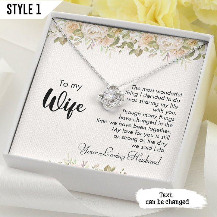 To My Wife Gift For Wife Gift From Husband - Necklace With Message Card