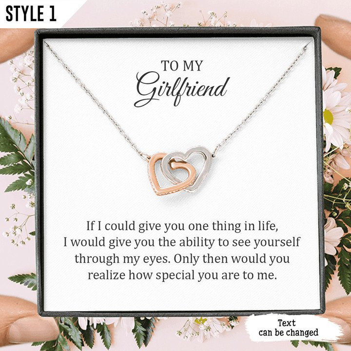To My Girlfriend Gift For Girlfriend - Necklace With Message Card