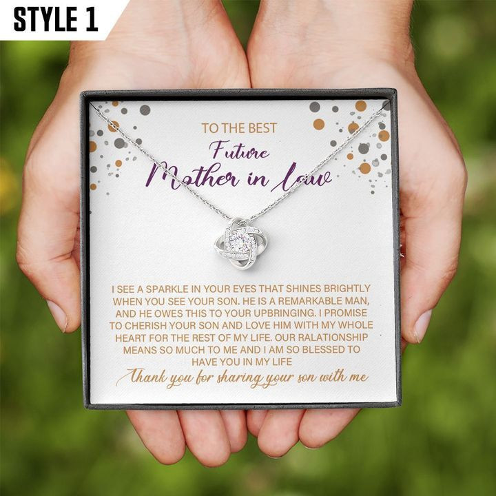 To The Best Future Mother-In-Law Gift From Bride Necklace With Message Card