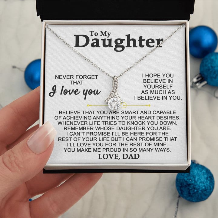 To My Daughter - Never Forget I Love You - Alluring Beauty Necklace