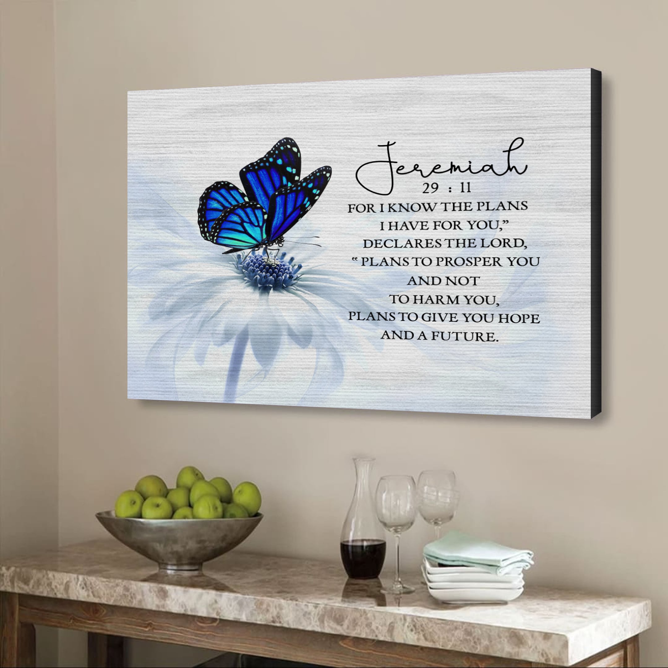 For I know the plans I have for you Jeremiah 29:11 Butterfly wall art ...